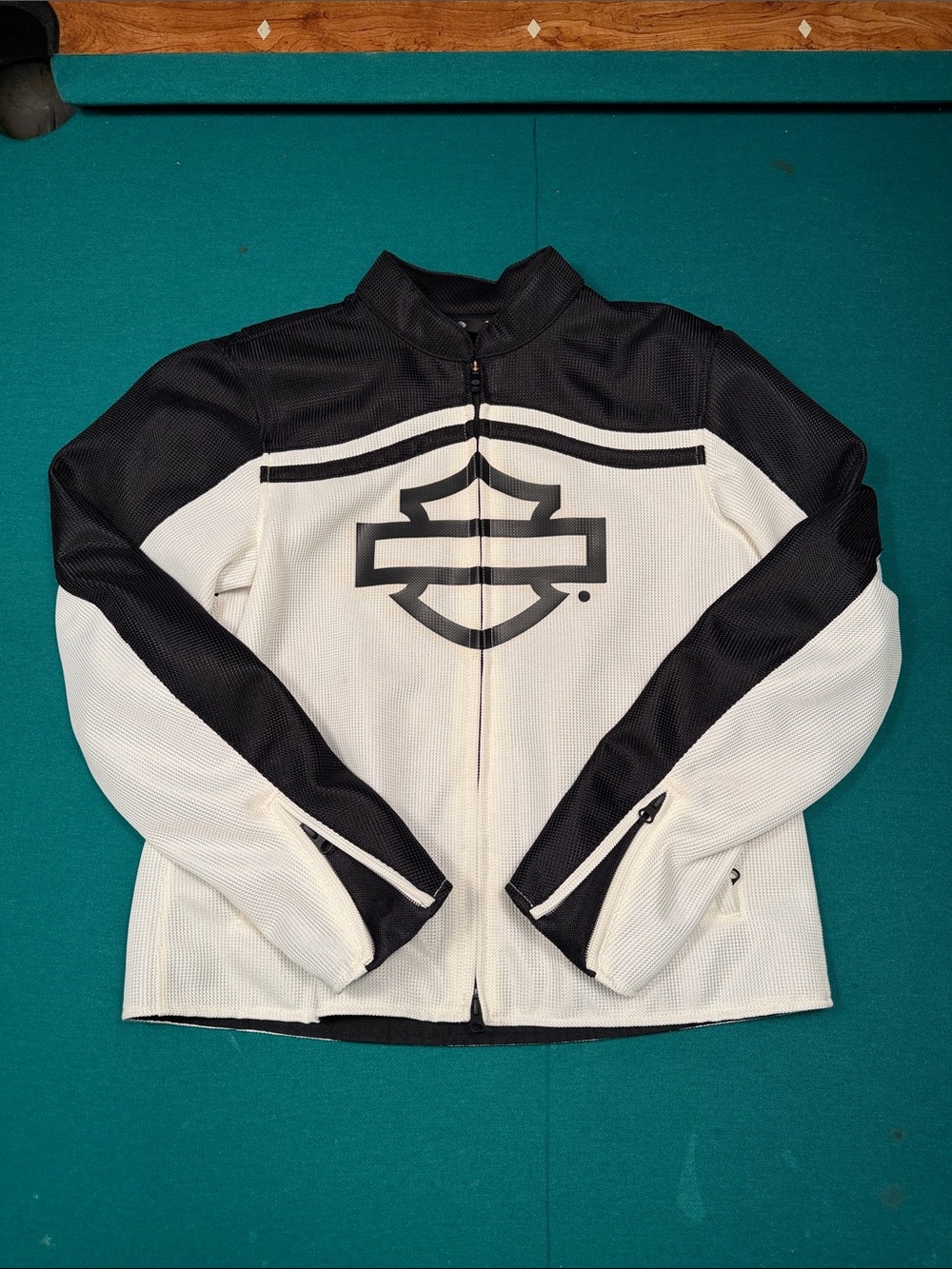Harley-Davidson Black and White Mesh Riding Jacket